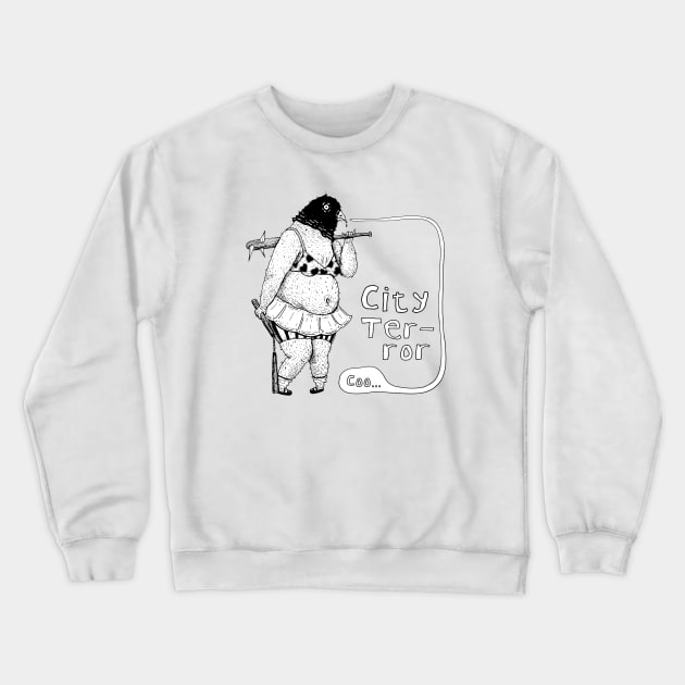 Pigeon Punk Crewneck Sweatshirt by GuerrillaPony